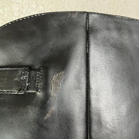 Franco Sarto Brindley Women’s Riding Boots Leather Size 8M Black Zip Back - Picture 8 of 8